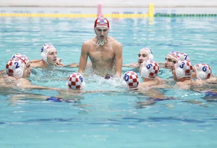 Zagreb, 09.08.2026. - Svjetsko prvenstvo za vaterpoliste do 16 godina, finale: Hrvatska - &Scaron;panjolska. Na fotografiji vaterpolisti Hrvatske. foto HINA/ Lana SLIVAR/ ls