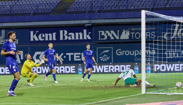 Velika Gorica, 04.08.2026. - Na stadionu Maksimir u Zagrebu odigrana je prva utakmica 3. pretkola nogometne Lige prvaka između Dinama i Kauno Žalgirisa.Na fotografiji Tomas &Scaron;vedkauskas (55).foto HINA/ Edvard &Scaron;U&Scaron;AK /es