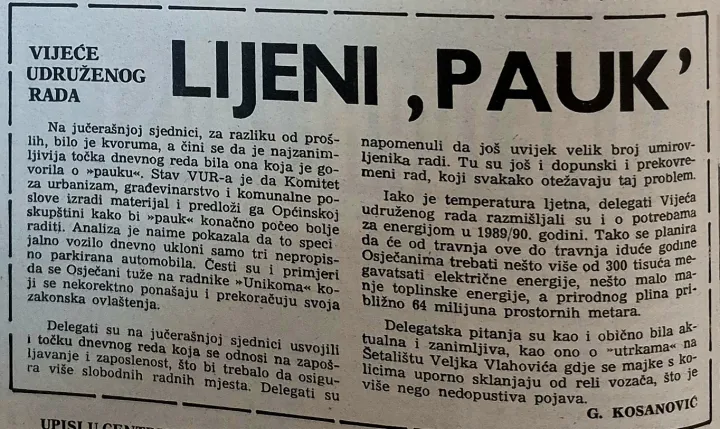 O čistoći grada OsijekaOsamdesete su bile godine...Arhiva GS