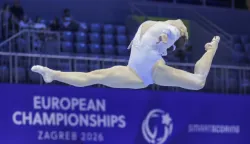 Zagreb, 13.08.2026 - Prvi dan Europskog prvenstva za gimnastičarke - kvalifikacije. Na fotografiji natjecateljica iz če&scaron;ke republike.foto HINA/ Admir BULJUBA&Scaron;IĆ/ abu
