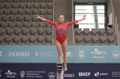 Osijek, 10. 04. 2026., Dvorana Gradski vrt, DOBRO World Cup, DOBRO World Cup 2026, kvalifikacije, drugi dan, dan 2, Christina Zwicker SNIMIO BRUNO JOBST