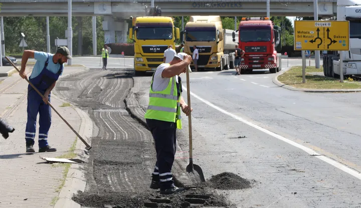 Vi&scaron;njevac, 22. 07. 2026., Ulica bana Josipa Jelačića, kolnik, cesta, početak radova, radovi, nova cestaSNIMIO BRUNO JOBST