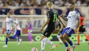 13.08.2026., stadion Poljud, Split - Uzvratna utakmica 3. kola kvalifikacija za UEFA Konferencijsku ligu, HNK Hajduk - VMFD Zalgiris Vilnius. Marko Livaja Photo: Ivana Ivanovic/PIXSELL