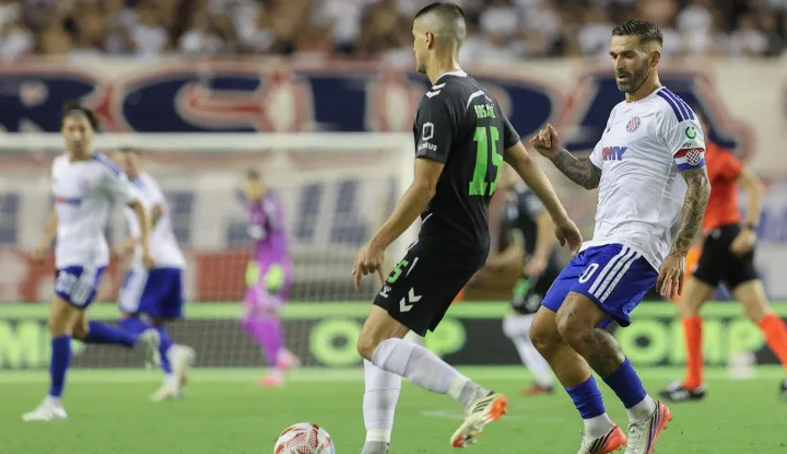 13.08.2026., stadion Poljud, Split - Uzvratna utakmica 3. kola kvalifikacija za UEFA Konferencijsku ligu, HNK Hajduk - VMFD Zalgiris Vilnius. Marko Livaja Photo: Ivana Ivanovic/PIXSELL