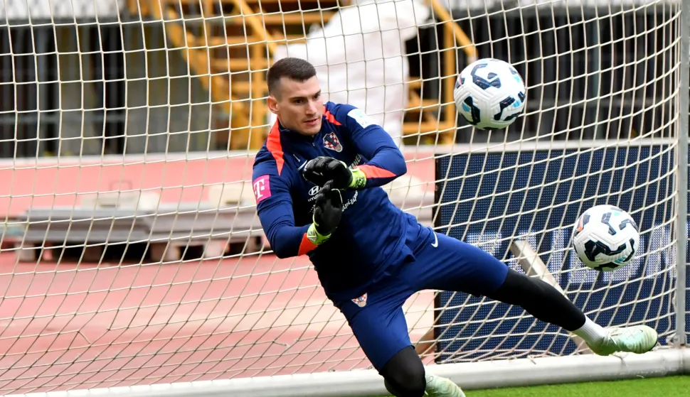22.03.2025., stadion Poljud, SplitDominik Livakovic - Trening hrvatske nogometne reprezentacije na stadionu Poljud. Dominik Livakovic Photo: Matko Begovic/PIXSELL