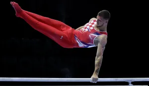 Zagreb, 22.08.2026 - Europsko prvenstvo u gimnastici, finale, ruče. Na slici Illia Kovtun iz Hrvatske.foto HINA/ Damir SENČAR/ ds
