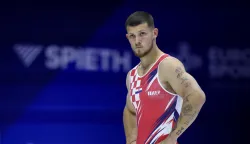 Zagreb, 22.08.2026 - Europsko prvenstvo u gimnastici, finale, ruče. Na slici Illia Kovtun iz Hrvatske.foto HINA/ Damir SENČAR/ ds