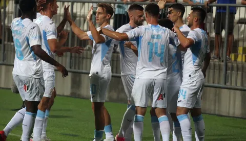 Eijeka,06.08.2026.- U 3. kolu kvalifikacija za UEFA Konferencijsku ligu na stadiionu Rujevica igraju HNK Rijeka i IIlves iz Finske.