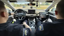Osijek, 14. 07. 2026., Plavi Glas, prometna policija, MUP, policija, policijski presretač; presretač; brzina; opasna brzina; snimanje brzineSNIMIO BRUNO JOBST