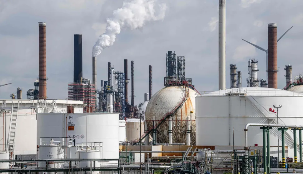 This photograph shows the TotalEnergies refinery in Antwerp on May 18, 2026. (Photo by JONAS ROOSENS/Belga/AFP)/Belgium OUT
