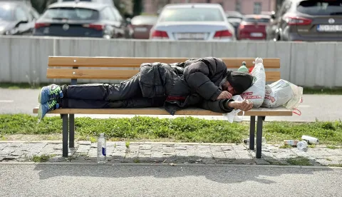 Osijek, 25. 03. 2026., siroma&scaron;tvo; socijalna ugroženost; alkoholizam; beskućnik; slobodnjak; slobodnjaci SNIMIO BRUNO JOBST