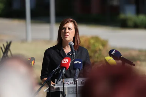 17.08.2026., Belisce - Svecano otkrivanje Spomen-ploce posvecene poginulim pripadnicima Hrvatske vojske i policije, civilnim zrtvama Domovinskog rata te radnicima Kombinata Belisce. Photo: David Jerkovic/PIXSELL