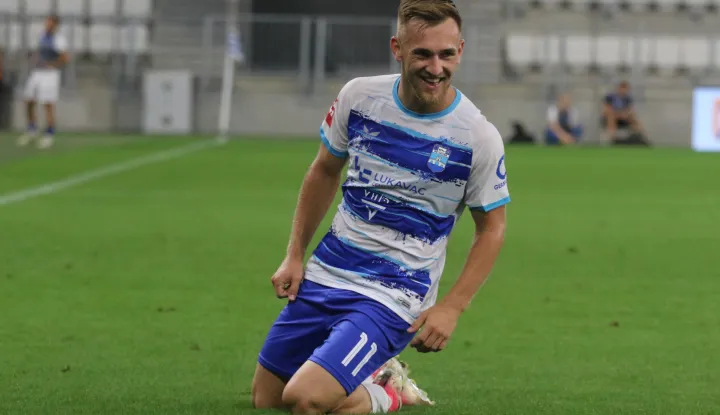 Osijek 30. 08. 2026, Opus Arena, nogomet, Osijek - Slaven Belupo, SuperSport HNL 2026/2027. Nail Omerović.(11)snimio GOJKO MITIĆ