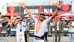 Matej Jukić na cilju utre Ironman, Baku, Azerbaijan