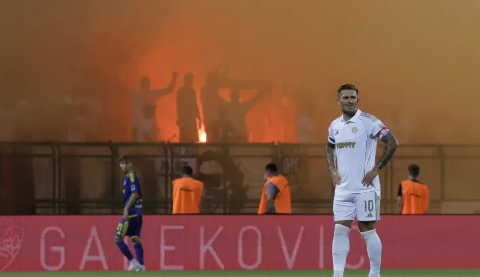 Velika Gorica, 6.9.2026.- Utakmica 6. kola HNL-a Rude? - Hajduk na stadionu Velika Gorica. Na slici Marko Livaja. foto HINA/ Tomislav PAVLEK/ ua