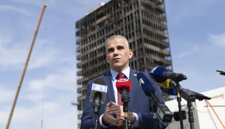 Zagreb, 11.03.2026 - Izjava državnog tajnika Ministarstva prostornoga uređenja, graditeljstva i državne imovine Tončija Glavinića. Na fotografiji Tonći Glavina. foto HINA/ Daniel KASAP/ dk