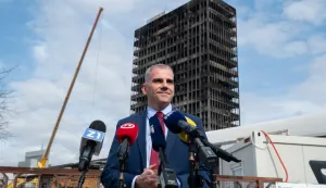 11.03.2026., Zagreb - Izjava Toncija Glavinica za medije na temu pripremih radova za pocetak uklanjanja Vjesnikova nebodera. Photo: Luka Antunac/PIXSELL