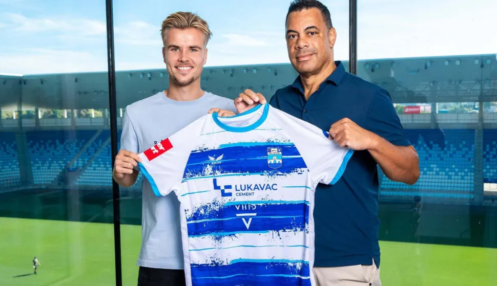 NK Osijek. Opus Arena. Jay Kruiver i sportski direktor Kenneth Zandvliet