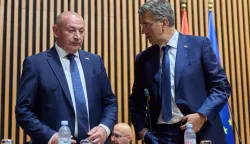 Zagreb, 15.09.2026. - Aktualnim prijepodnevom započela je 12. sjednica Hrvatskog sabora.Na fotografiji Tomo Medved, Andrej Plenković.foto HINA/ Edvard &Scaron;U&Scaron;AK/ es