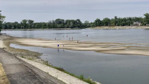 Dunav kod Batine rekordno nizak, 2026.