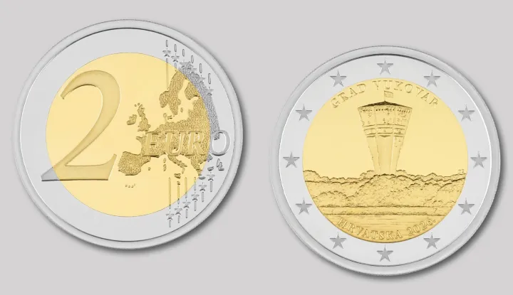 Hrvatska narodna banka (HNB) u ponedjeljak je pustila u optjecaj prigodnu kovanicu od dva eura "Grad Vukovar", a od 9. studenoga ove godine građanima će biti omogućena i zamjena prigodnih kovanica, priopćila je HNB.