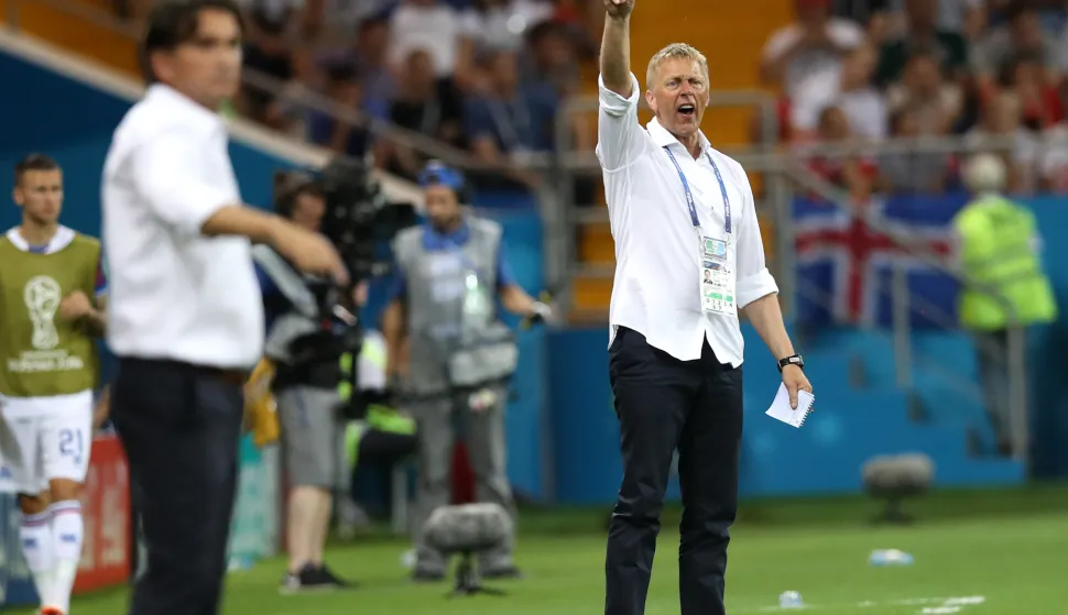 Rostov na Donu, 26.06.2018. - Utakmica Svjetskog nogometnog prvenstva Rusija 2018 između reprezentacija Hrvatske i Islanda na stadionu Rostov Arena. Na fotografiji izbornik Islanda Heimir Hallgrimsson. foto HINA/ Damir SENČAR/ lsd