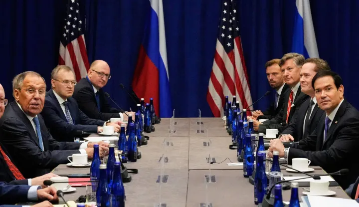 US Secretary of State Marco Rubio (R) meets with Russian Foreign Minister Sergey Lavrov (L) on the sidelines of the 81st United Nations General Assembly in New York, on September 23, 2026. (Photo by Yuki Iwamura/POOL/AFP)