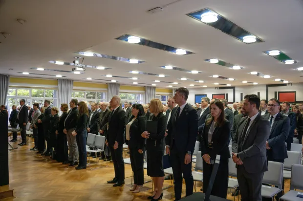 Osijek, 25. 9. 2026., Komemoracija u spomen profesora emeritusa Željka Turkalja, EFOSkomemoracija; Željo Turkalj; sudionici; opro&scaron;taj