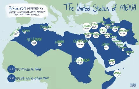MAGAZINThe United States of MENAThere is no federal category for the Middle Eastern or North African (MENA) community