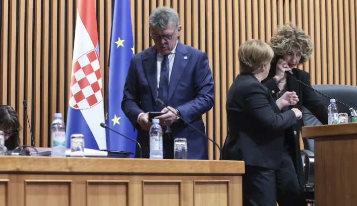 Zagreb, 30.09.2026 - Nastavak 12. sjednice Hrvatskoga sabora koja je započela &nbsp;raspravom o Izvje&scaron;ću glavnog državnog odvjetnika Republike Hrvatske o radu državnih odvjetni&scaron;tava u 2025. godini - podnositelj: glavni državni odvjetnik Republike Hrvatske.&nbsp;Na fotografiji Ivan Turudić.foto HINA/ Admir BULJUBA&Scaron;IĆ/ abu
