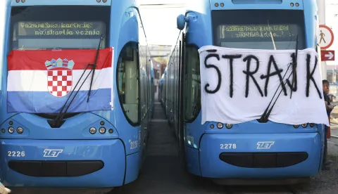 Zagreb, 28.09.2026. - Spremi&scaron;te ZET-a na Ljubljanici&nbsp;tijekom &scaron;trajka koji je jutros počeo u Holdingu i ZET-u. foto HINA/ Lana SLIVAR/ ls