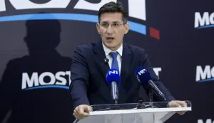 Zagreb, 05.10.2026. - Konferencija za medije saborskog zastupnika Mosta Zvonimira Troskota o daljnjem postupanju Mosta u aferi opasnog otpada, s posebnim osvrtom na ugroženost nacionalne sigurnosti i odgovornost nadležnih institucija.Na slici Zvonimir Troskot.foto HINA/ Sa&scaron;a KOLJAN/ sk