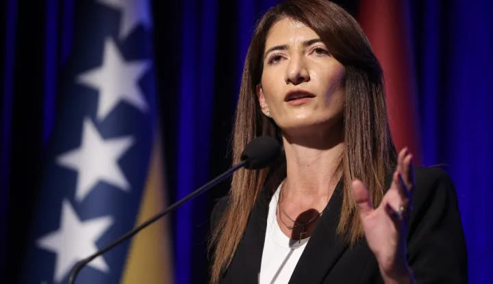 15.09.2026., Sarajevo, Bosna i Hercegovina - Predizborni skup HDZ BiH na kojem se obratila i njihova kandidatkinja za clana Predsjednistva BiH Darijana Filipovic. Photo: Armin Durgut/PIXSELL