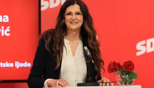 10.05.2024., SDP, Zagreb - Predstavljanje liste za Europski parlament. Listu je predstavila Biljana Borzan, potpredsjednica SDP-a i prva na listi. Predsjednik SDP-a Pedja Grbin uvodno se obratio okupljenima. Photo: Marko Prpic/PIXSELL