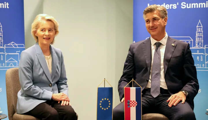 06.10.2025., Split - Bilateralni susret predsjednika Vlade Andreja Plenkovica s predsjednicom Europske komisije Ursulom van der Layen. Photo: Ivana Ivanovic/PIXSELL