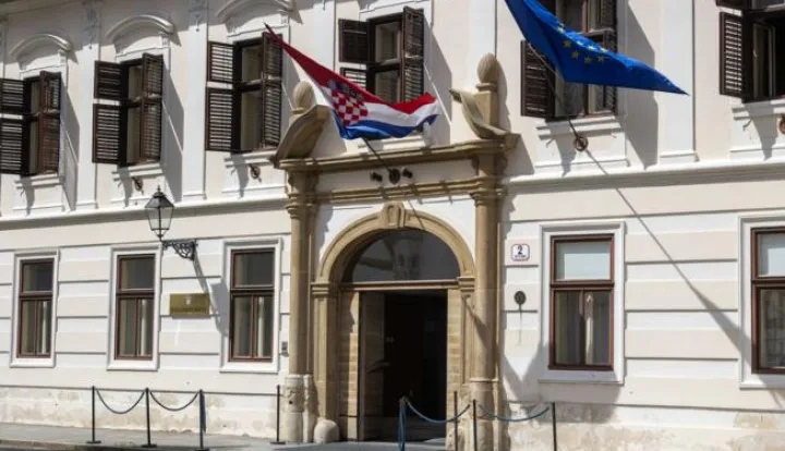 Zagreb, 6.5.2024 - Sastanak predsjednika HDZ-a Andreja Plenkovića s koalicijskim partnerima. Na slici zgrada Vlade, Banski dvori.Foto Hina/ Dario GRZELJ/ dag