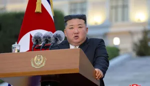 This picture taken on September 30, 2026 and released by North Korea's official Korean Central News Agency (KCNA) on October 1, 2026 shows North Korean leader Kim Jong Un delivering a speech during a congratulatory visit to mark the institution?s 80th founding anniversary at Kim Il Sung University in Pyongyang. (Photo by KCNA VIA KNS/AFP)/South Korea OUT/---EDITORS NOTE--- RESTRICTED TO EDITORIAL USE - MANDATORY CREDIT "AFP PHOTO/KCNA VIA KNS" - NO MARKETING NO ADVERTISING CAMPAIGNS - DISTRIBUTED AS A SERVICE TO CLIENTSTHIS PICTURE WAS MADE AVAILABLE BY A THIRD PARTY. AFP CAN NOT INDEPENDENTLY VERIFY THE AUTHENTICITY, LOCATION, DATE AND CONTENT OF THIS IMAGE./