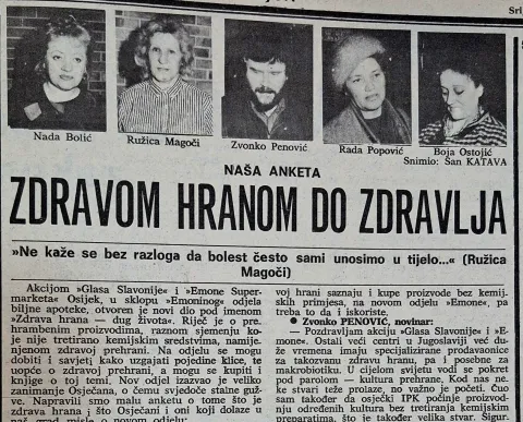 U ožujku 1988. godine u Osijeku je na Emoninom odjelu biljne ljekarne otvoren novi odjeljak "Zdrava hrana &ndash; dug&nbsp;život"