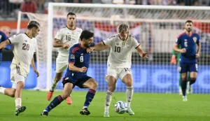 Split, 6.10.2026.- Susret skupine 3 A Lige nacija Hrvatska - ?panjolska na stadionu Poljud. Na slici Mateo Kova?i? i Dani Olmo. foto HINA/ Mario STRMOTI?/ ua