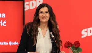 10.05.2024., SDP, Zagreb - Predstavljanje liste za Europski parlament. Listu je predstavila Biljana Borzan, potpredsjednica SDP-a i prva na listi. Predsjednik SDP-a Pedja Grbin uvodno se obratio okupljenima. Photo: Marko Prpic/PIXSELL
