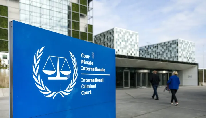 This photograph shows a view of the International Criminal Court (ICC) in The Hague, on September 23, 2026. The International Criminal Court convicted on September 23 former Central African Republic rebel commander Mahamat Said Abdel Kani, 56, on four counts of crimes against humanity including torture and unlawful imprisonment. The ICC found that Mahamat Said Abdel Kani, oversaw beatings and maltreatment as head of a feared prison unit as the CAR spiralled into civil war in 2013. (Photo by Remko de Waal/ANP/AFP)/Netherlands OUT