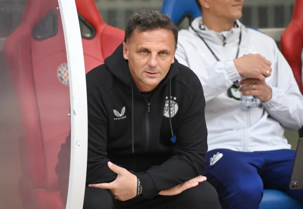 Split, 10.10.2026 - Susret 9. kola Prve HNL, Hajduk - Dinamo. Na slici trener Dinama Mario Kovačević.foto HINA/ Mario STRMOTIĆ/ ds