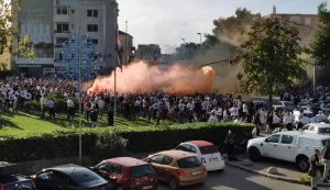 Split, 15.10.2026. - Navija?i Hajduka prije utakmice Hajduk - Ajax.foto HINA/ ?aklina JURI?/ ml