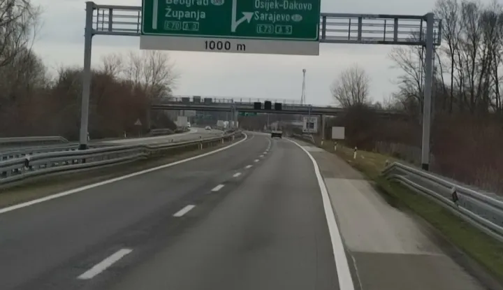 Autocesta A3, skretanje za A5 - Slavonika