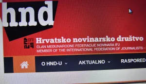 Internetska stranica Hrvatskog novinarskog dru&scaron;tva 09.08.2018., Sibenik - Internetska stranica Hrvatskog novinarskog drustvar, hnd logoPhoto: Hrvoje Jelavic/PIXSELL 