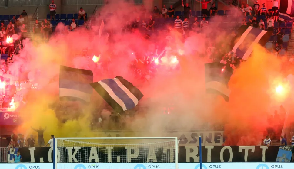 Osijek, 15. 08. 2026, Opus Arena, nogomet, SuperSport Hrvatska nogomenta liga 2026/27. Osijek - Lokomotiva. Kohorta.snmimio GOJKO MITIĆ