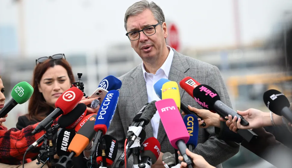 25, October, 2026, Belgrade - The leader of the "United Serbia" list, Aleksandar Vucic, voted at polling station 140, in the building of the "Tesla - Science for Life" Kindergarten. Aleksandar Vucic. Photo: R.Z./ATAImages25, oktobar 2026, Beograd - Nosilac liste "Ujedinjena Srbija" Aleksandar Vucic glasao je na birackom mestu 140, u zgradi Decijeg vrtica "Tesla - nauka za zivot". Photo: R.Z./ATAImages Photo: R.Z./ATAImages/PIXSELL