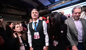 25, October, 2026, Belgrade - Victory on extraordinary parliamentary elections was declared at the campaign headquarters of the "Student List &ndash; Students Win!" list. Ilija Srdanovic. Photo: Dusan Milenkovic/ATAImages25, oktobar 2026, Beograd - U izbornom stabu liste "Studentska lista - Studenti pobedjuju!" proglasena je pobeda na vanrednim parlamentarnim izborima. Photo: Dusan Milenkovic/ATAImages Photo: Dusan Milenkovic/ATAImages/PIXSELL