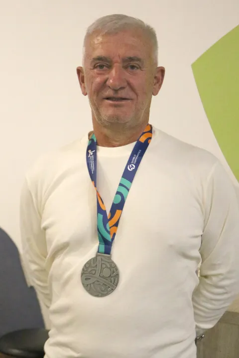 Osijek, 26. 10. 2026, Doček Illija Kovtun, srbrni sa svjetskog prvenstva, ispred Sokolskog doma u Osijeku.... Marko Pipunić.snimio GOJKO MITIĆ