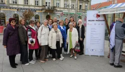 Osijek, 29. 10. 2026, Trg Ante Starčevića, mjerenje tlaka, &scaron;ečera i savjetovanje uz Dan moždanog udara.snimio GOJKO MITIĆ
